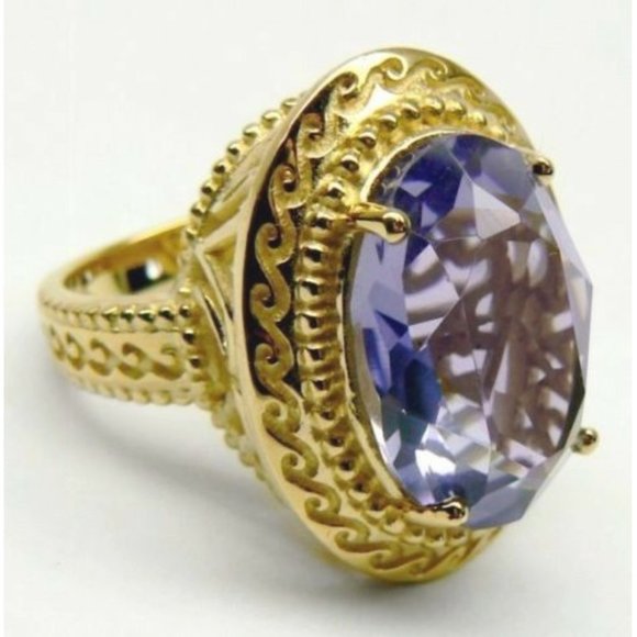 VERA WANG Simply Vera 18KT Gold over Silver sz 7 - Picture 11 of 13